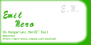 emil mero business card